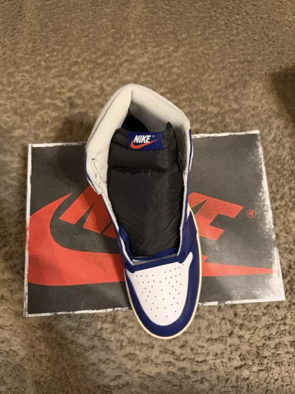 Size 11.5 - Air Jordan 1 Retro OG High Rare Air - Deep Royal Blue